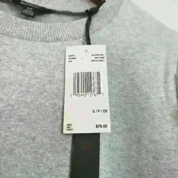 BUFFALO | David Bitton Heather Grey Pullover Crewneck Ruffled Shoulders… - Picture 3 of 4